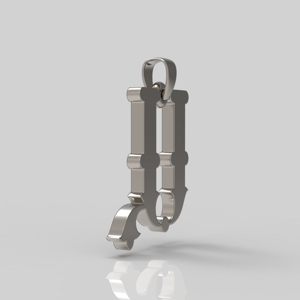 Decorative Letter A 3D print model_14