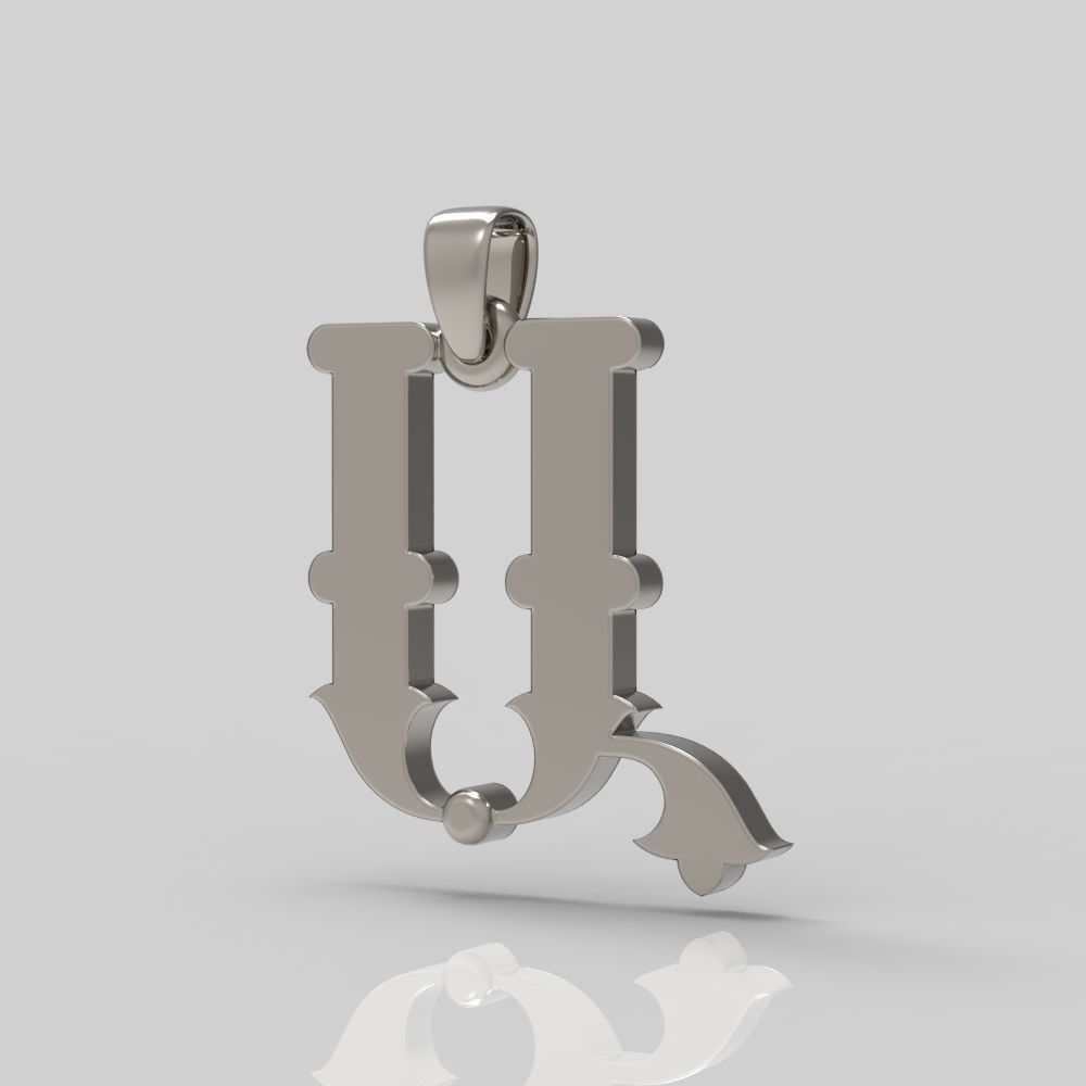 Decorative Letter A 3D print model_11