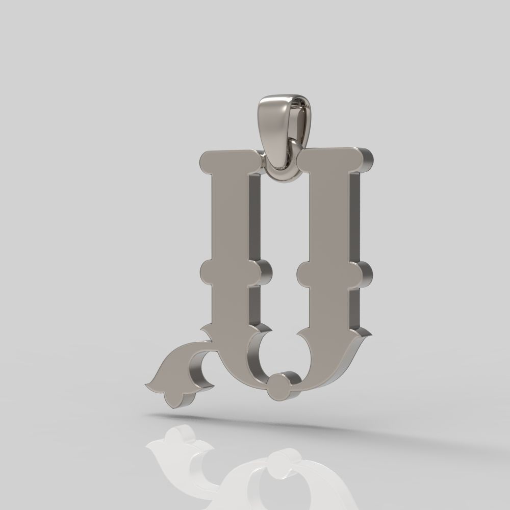 Decorative Letter A 3D print model_6