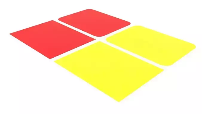 Football Penalty Cards 3D model