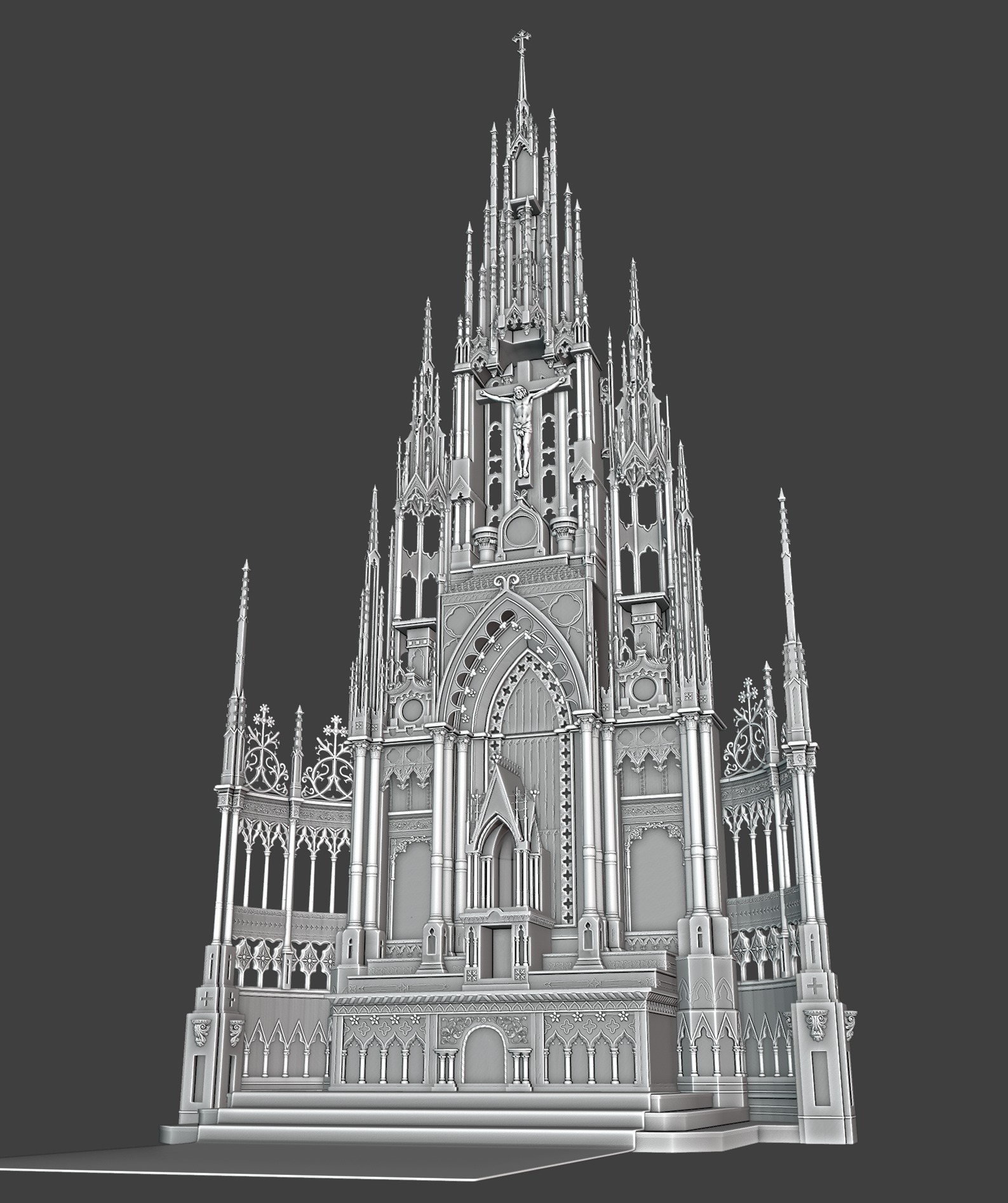 st francis de sales oratory high altar Low-poly 3D model_3