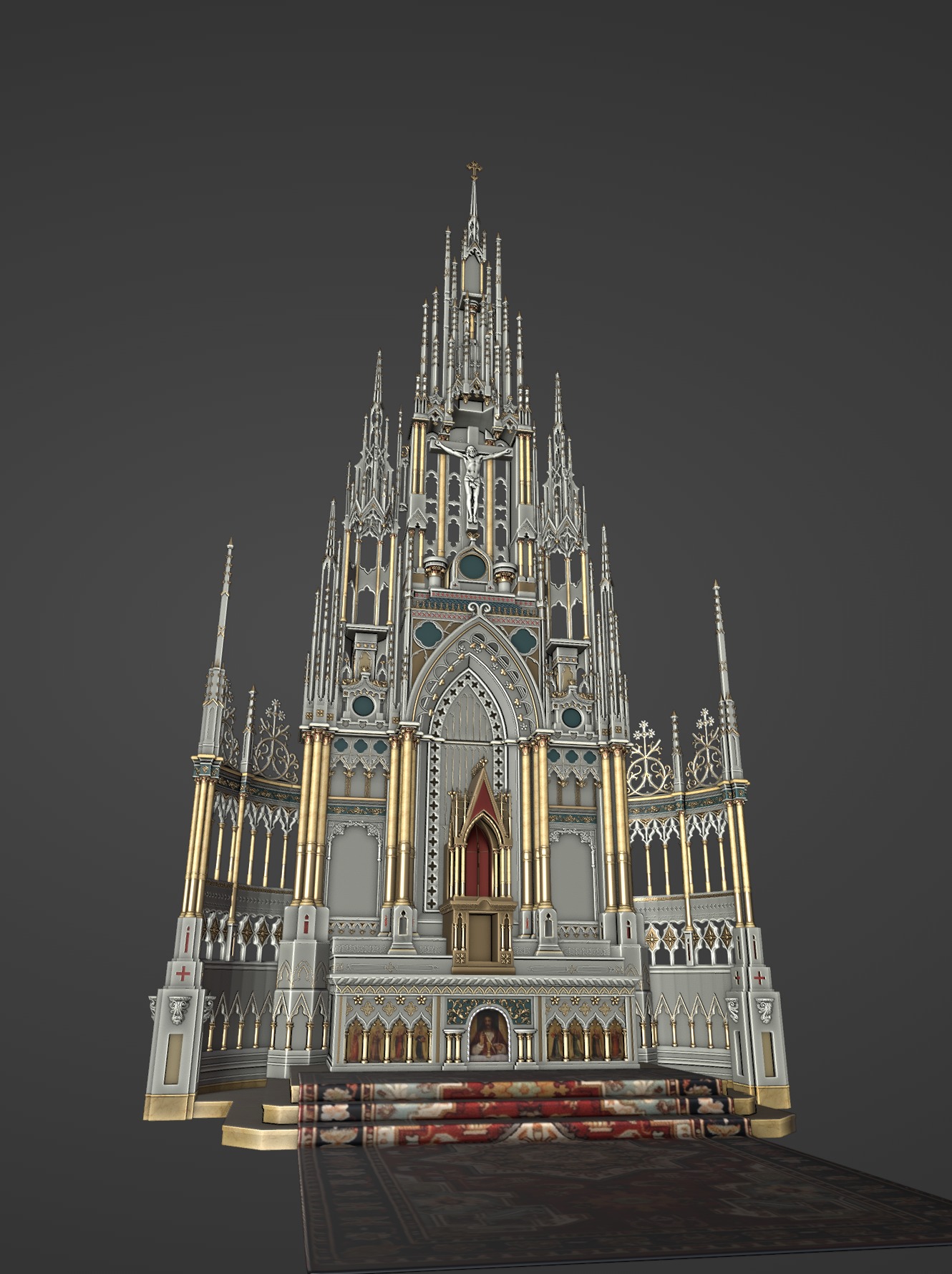 st francis de sales oratory high altar Low-poly 3D model_7