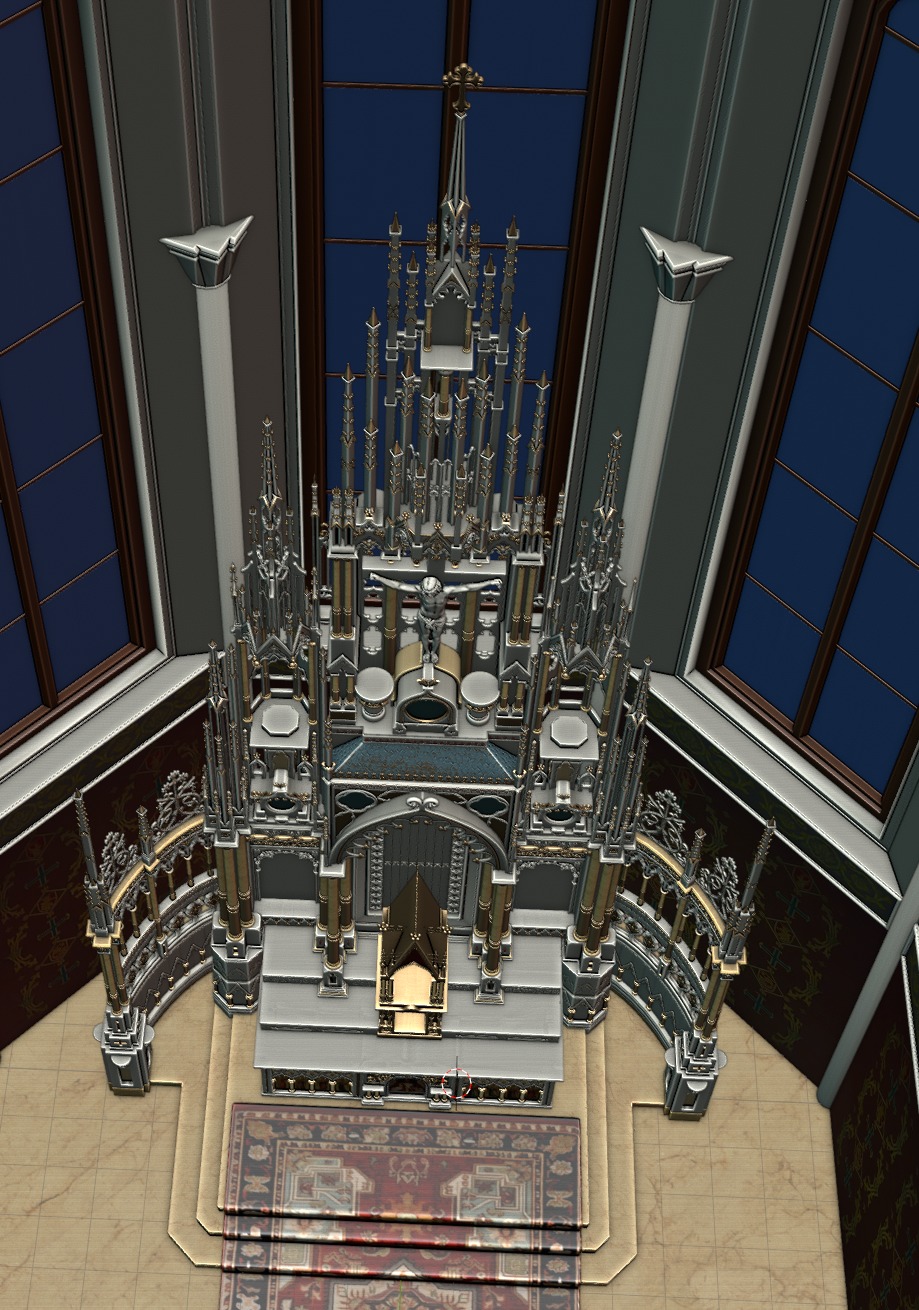 st francis de sales oratory high altar Low-poly 3D model_8