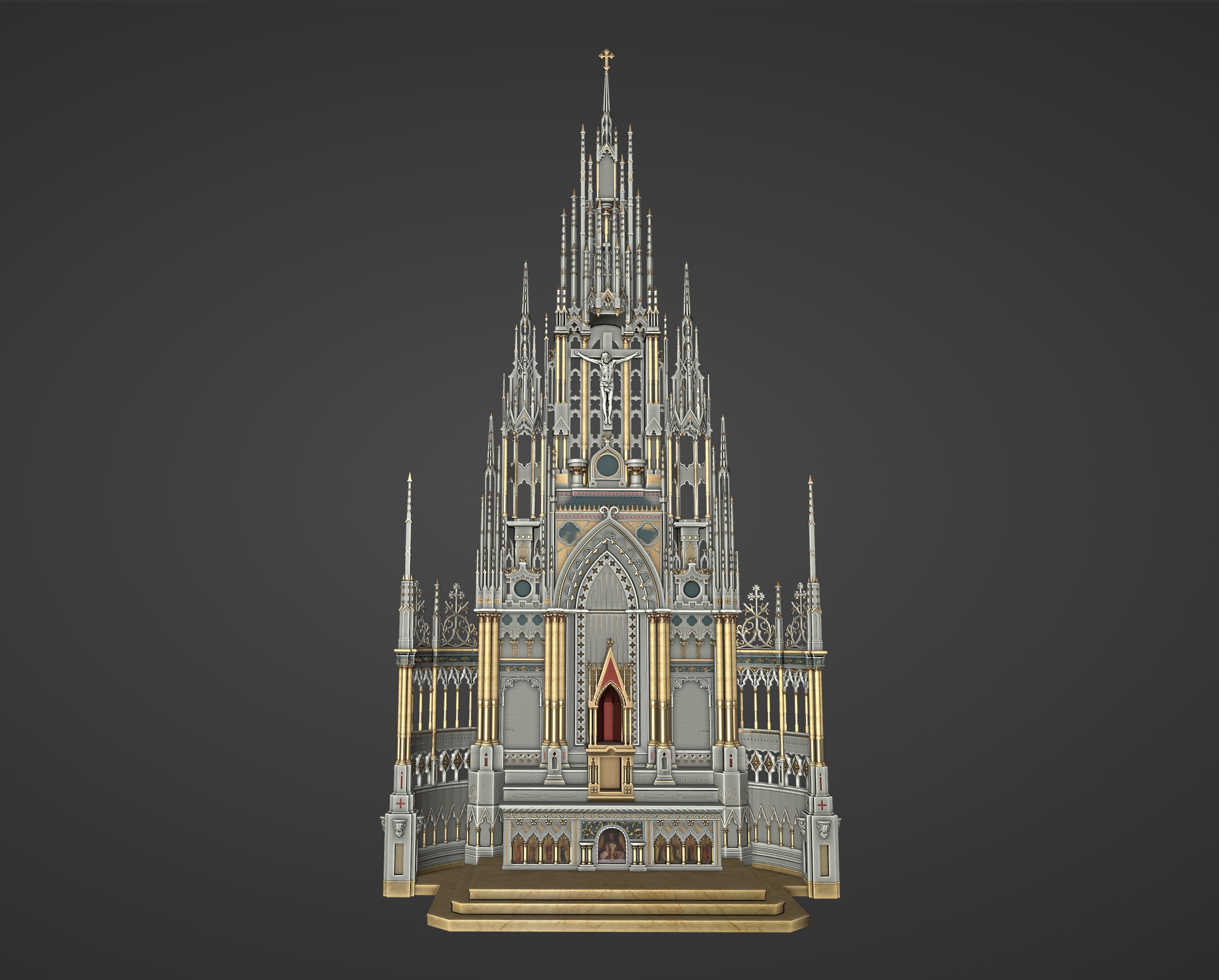 st francis de sales oratory high altar Low-poly 3D model_4