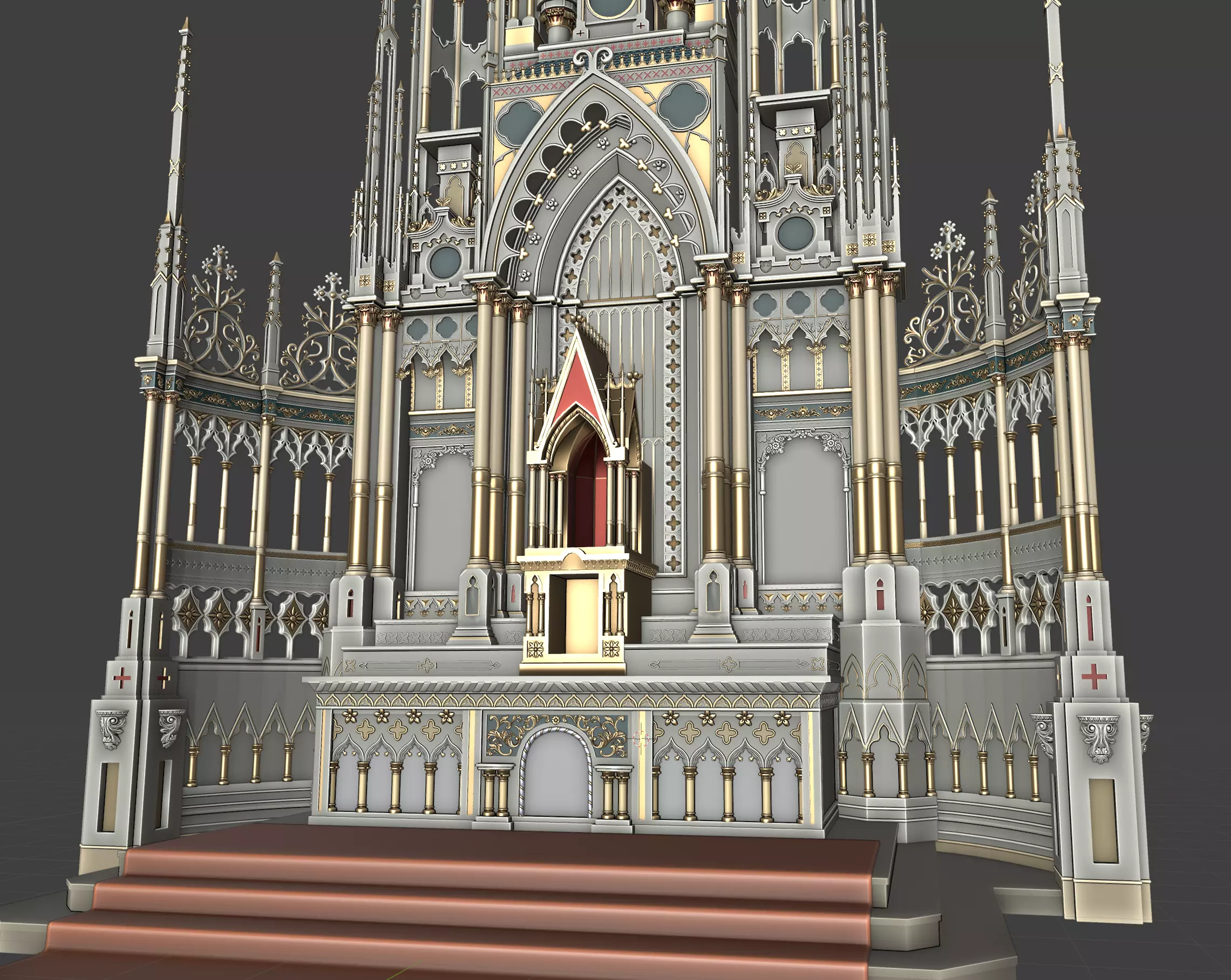 st francis de sales oratory high altar Low-poly 3D model_0
