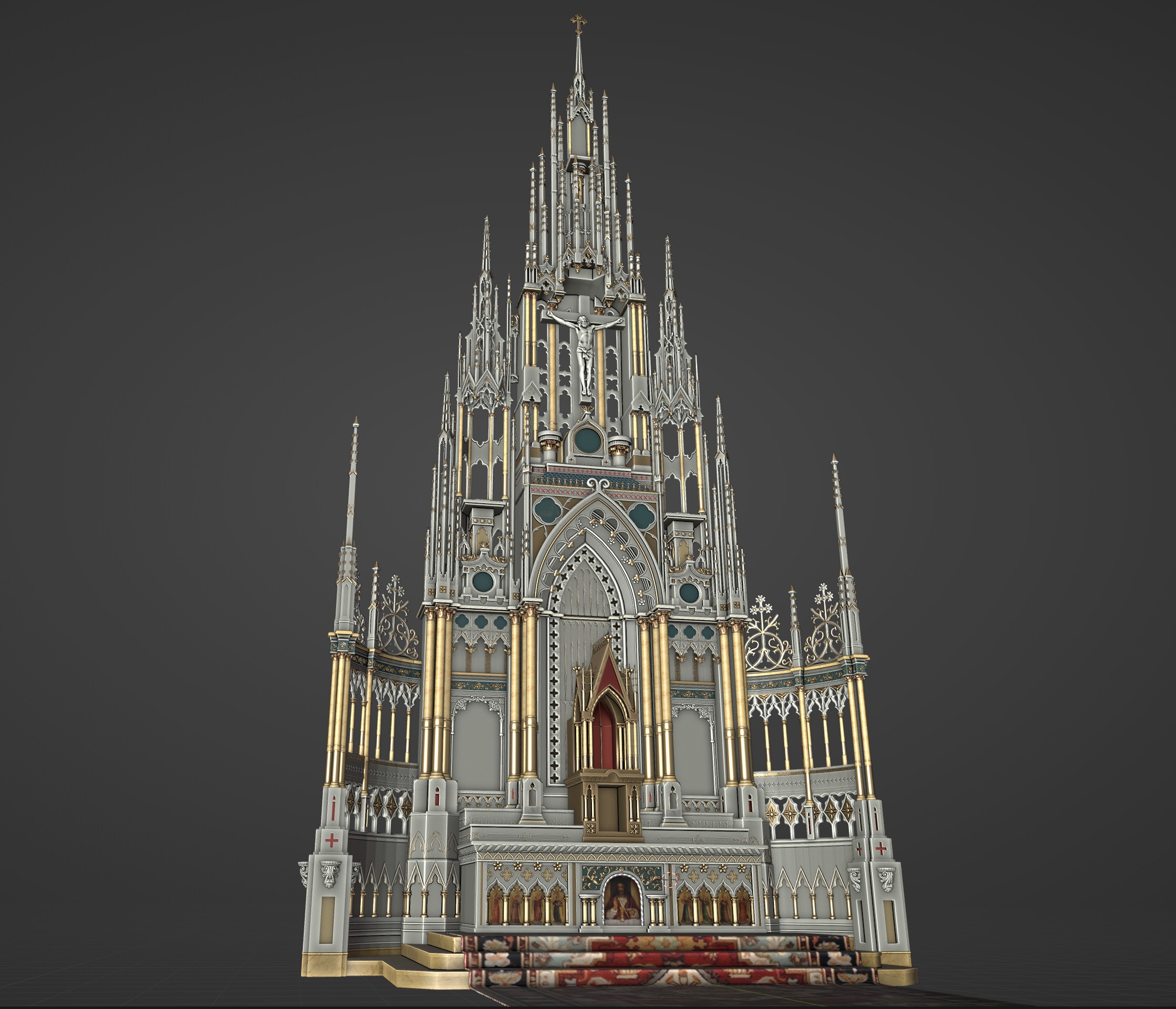st francis de sales oratory high altar Low-poly 3D model_5