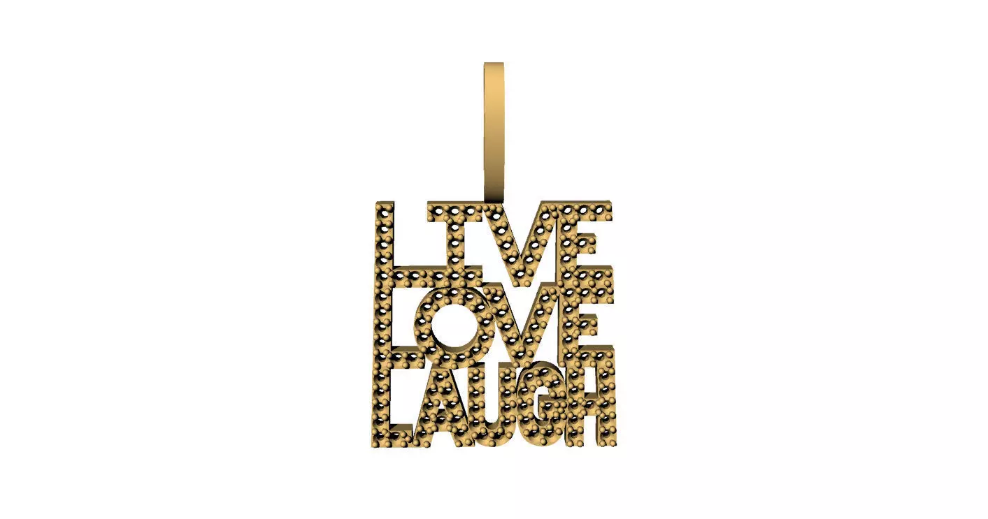 LIVE LOVE LAUGH PENDANT VIVE AMA RIE DIJE 3D print model