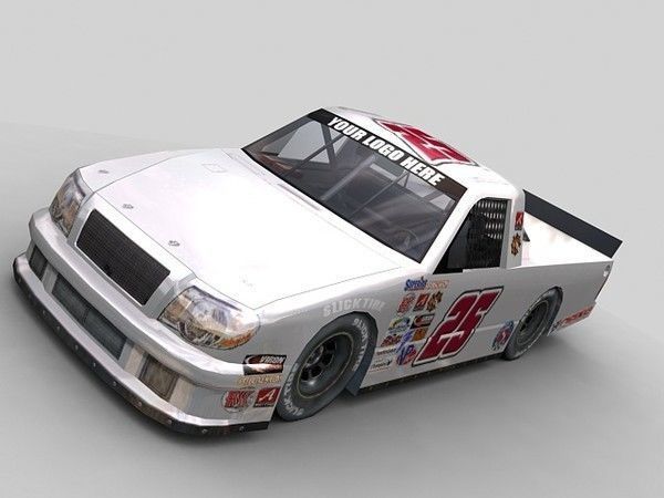Generic NASCAR Race Truck Game Ready Low-poly 3D model_7