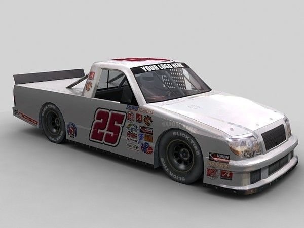 Generic NASCAR Race Truck Game Ready Low-poly 3D model_4
