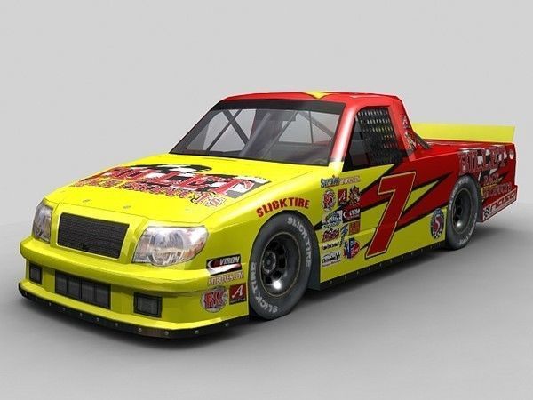 Generic NASCAR Race Truck Game Ready Low-poly 3D model_8