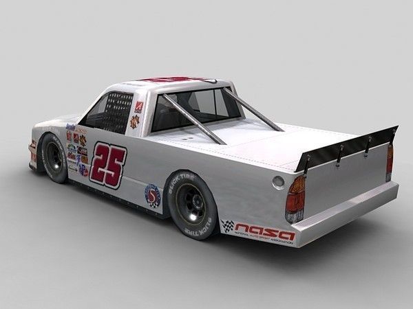 Generic NASCAR Race Truck Game Ready Low-poly 3D model_5