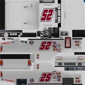 Generic NASCAR Race Truck Game Ready Low-poly 3D model_13