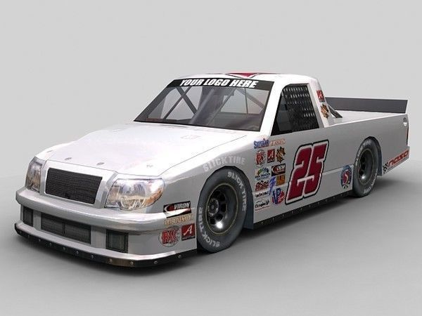 Generic NASCAR Race Truck Game Ready Low-poly 3D model_3
