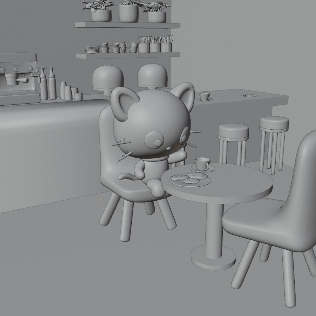 Chococat 3D model_1