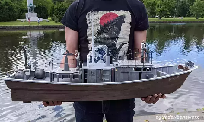1 16 RC Japanese Fishing Boat 3D print model