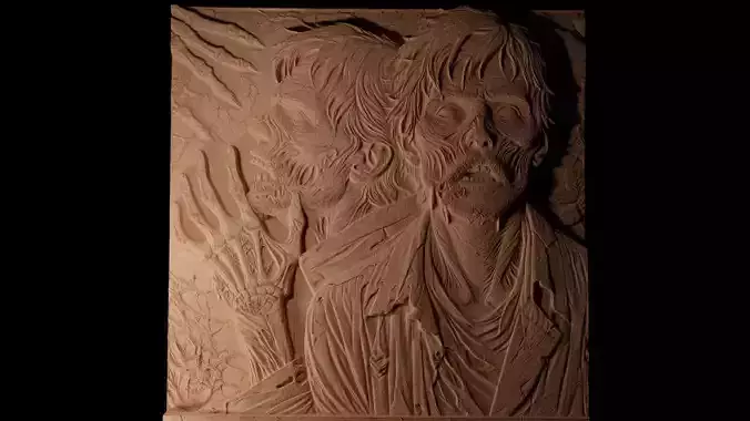 Zombies Sandcasting Bas High Relief CNC