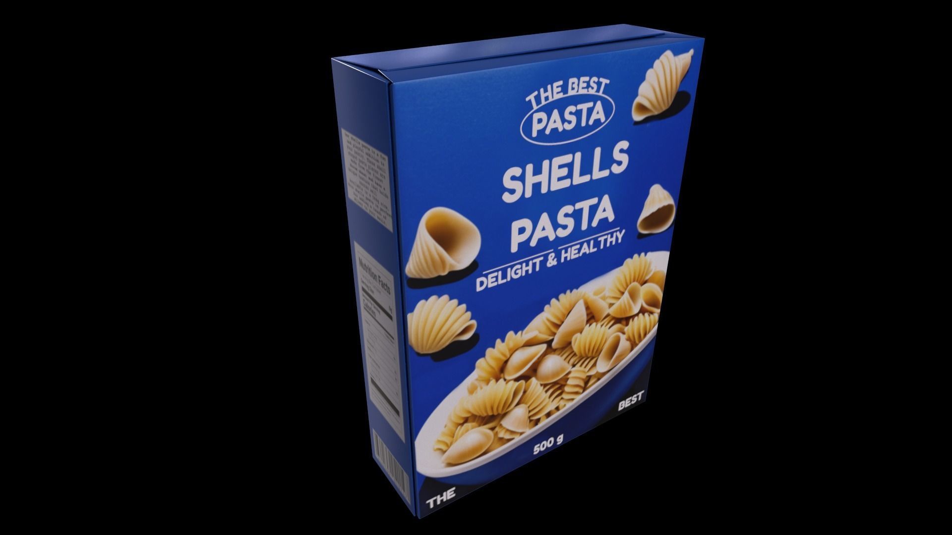 Shells Pasta - GAME READY PBR Low-poly 3D model_2