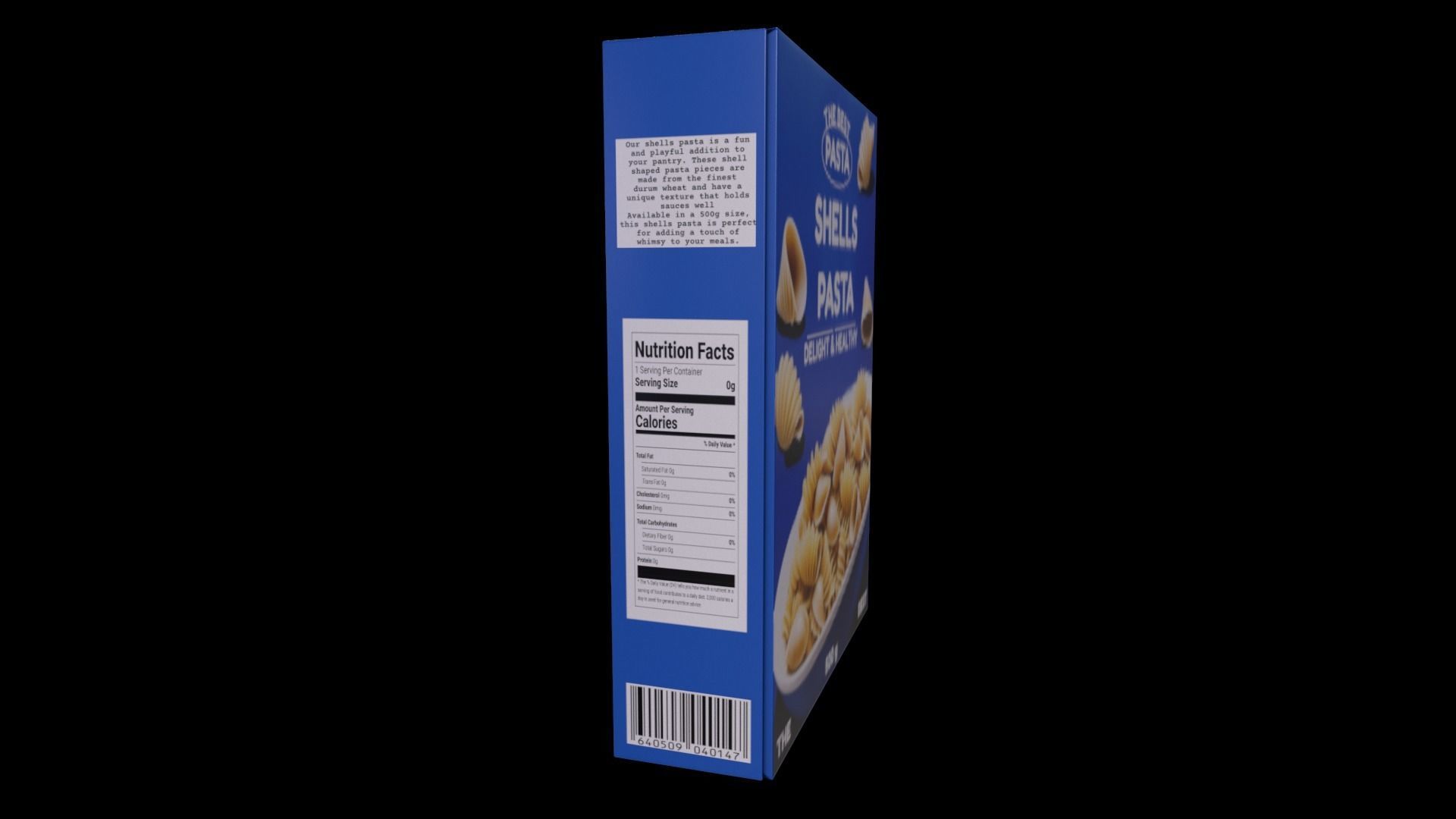 Shells Pasta - GAME READY PBR Low-poly 3D model_1