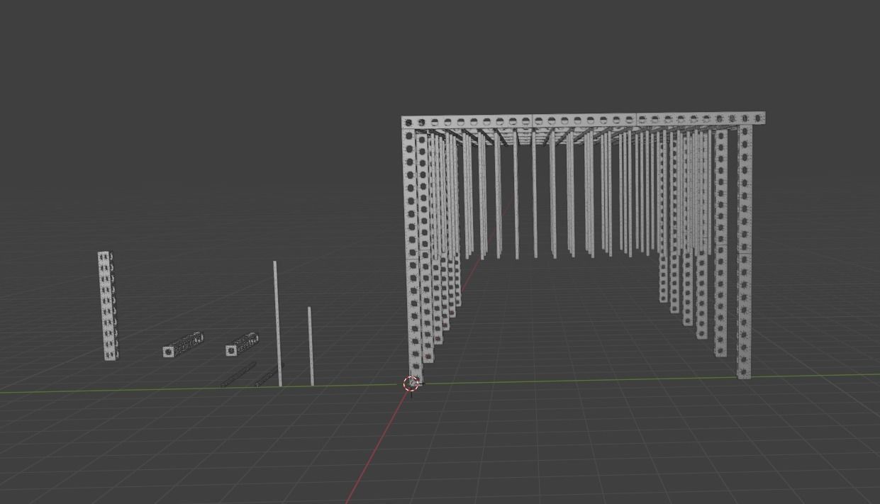 Truss System with LED Lighting  3D model_1