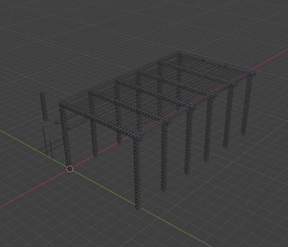 Truss System with LED Lighting  3D model_3