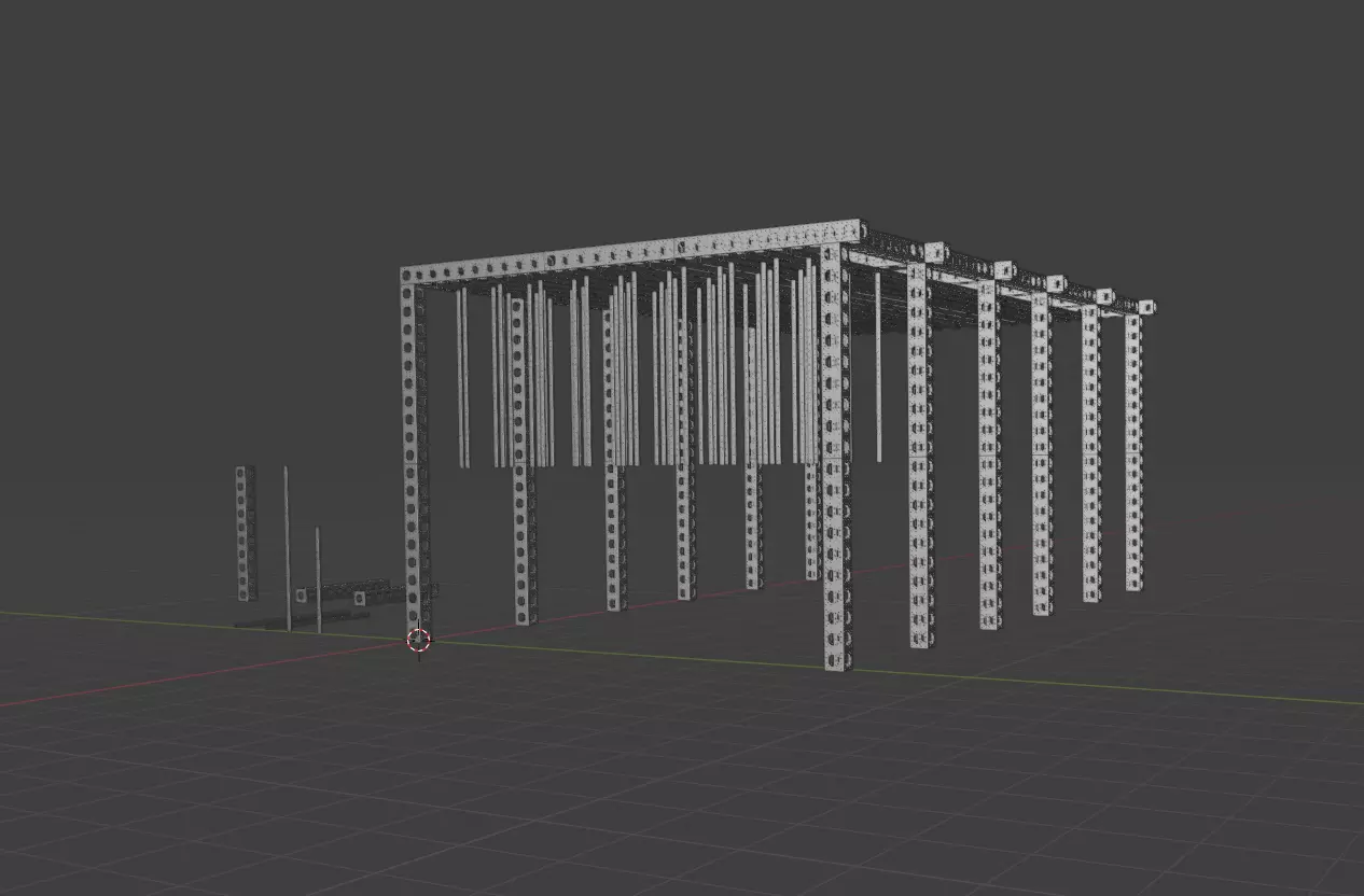 Truss System with LED Lighting  3D model_0