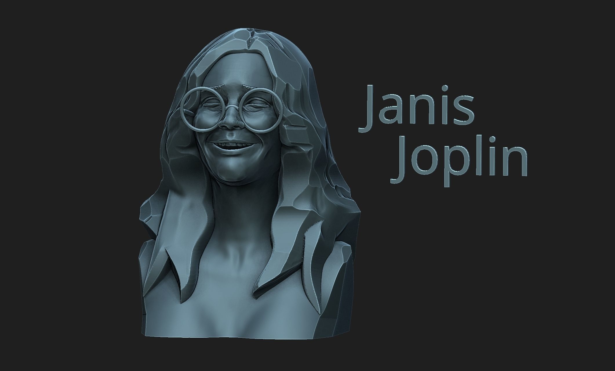 Janis Joplin 3D print model_2