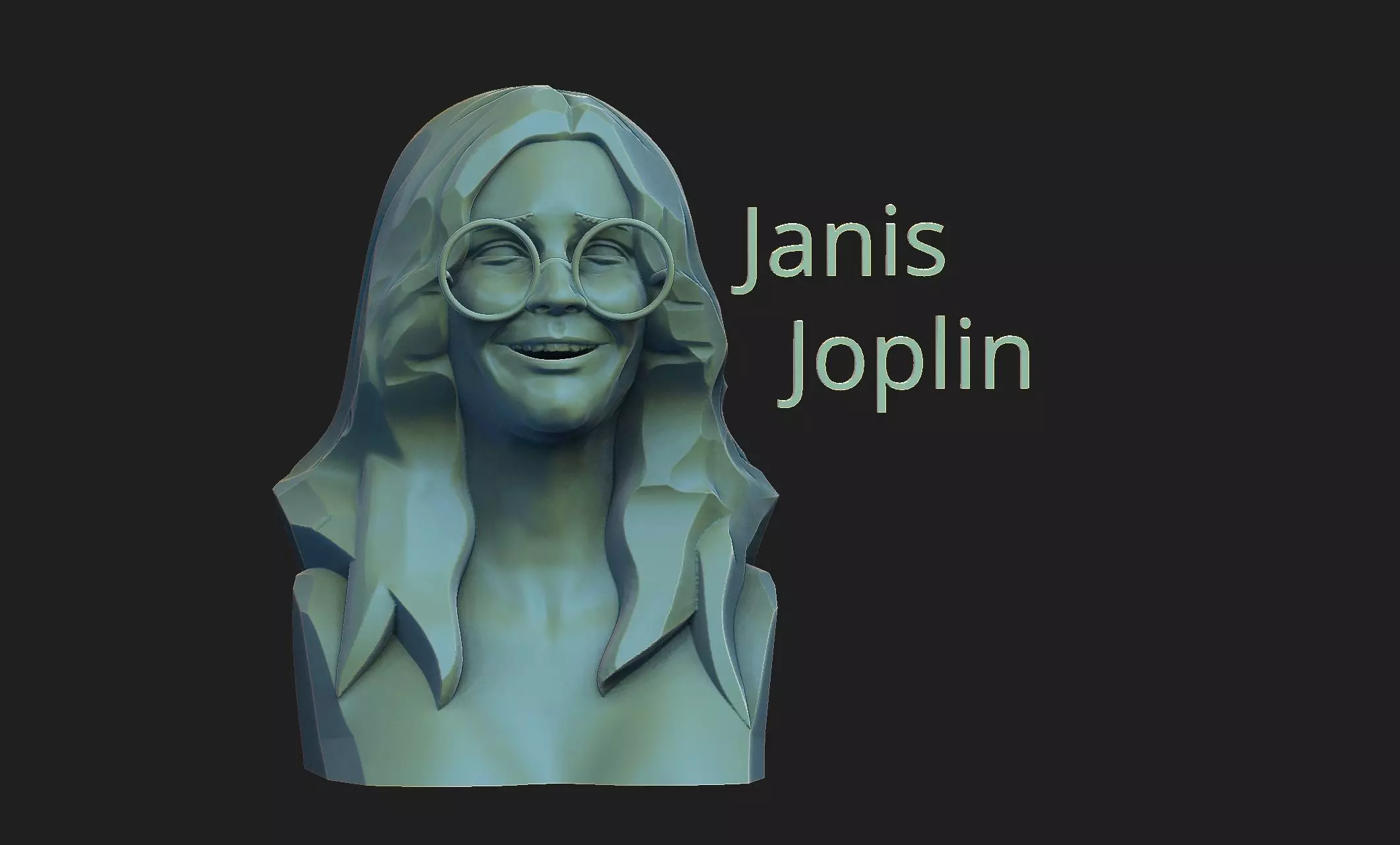 Janis Joplin 3D print model_0