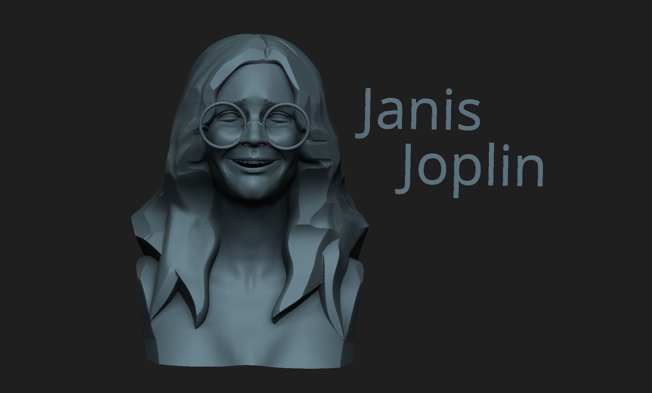 Janis Joplin 3D print model_5