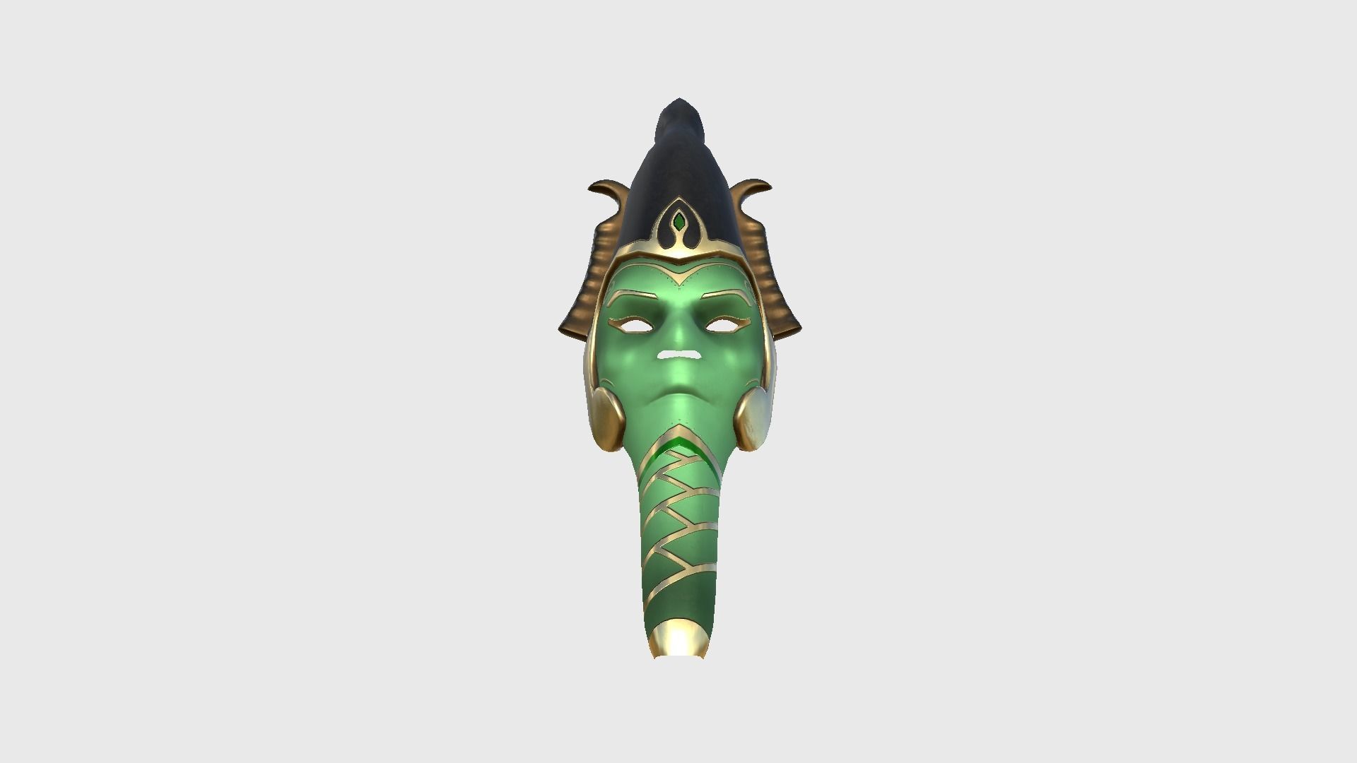 Osiris Mask A10 - Egyptian Gods Character Clothing Low-poly 3D model_3