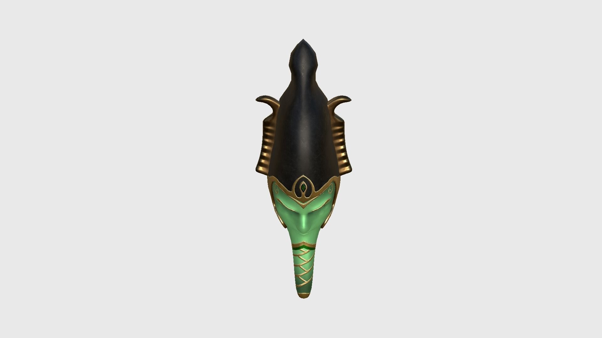 Osiris Mask A10 - Egyptian Gods Character Clothing Low-poly 3D model_4