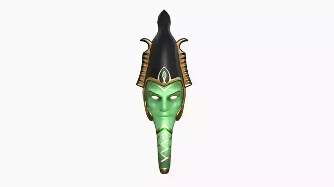 Osiris Mask A10 - Egyptian Gods Character Clothing Low-poly 3D model