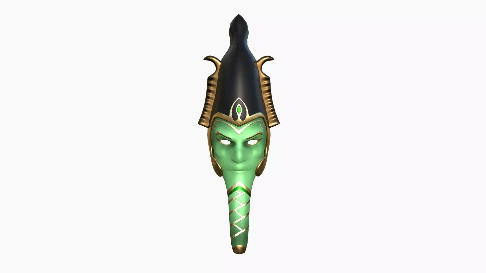 Osiris Mask A10 - Egyptian Gods Character Clothing Low-poly 3D model_0