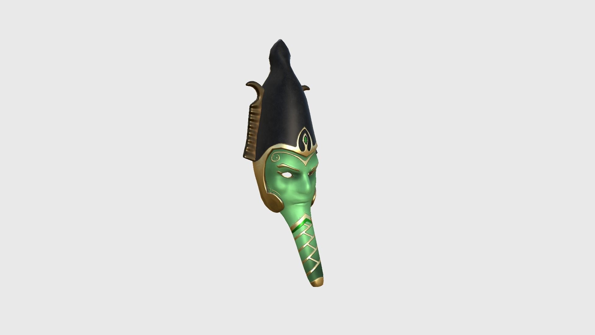 Osiris Mask A10 - Egyptian Gods Character Clothing Low-poly 3D model_1