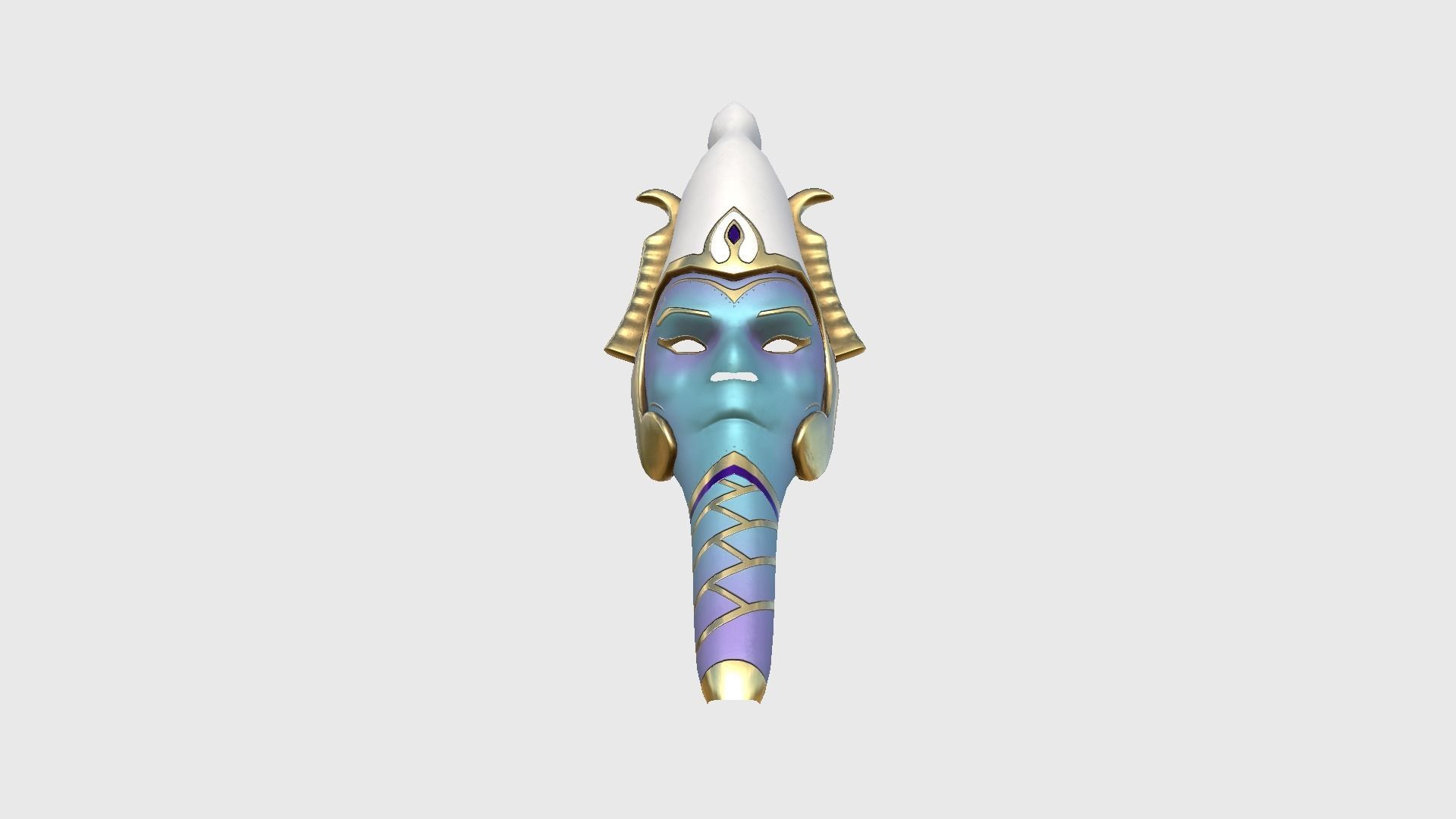 Osiris Mask A09 - Egyptian Gods Character Clothing Low-poly 3D model_3