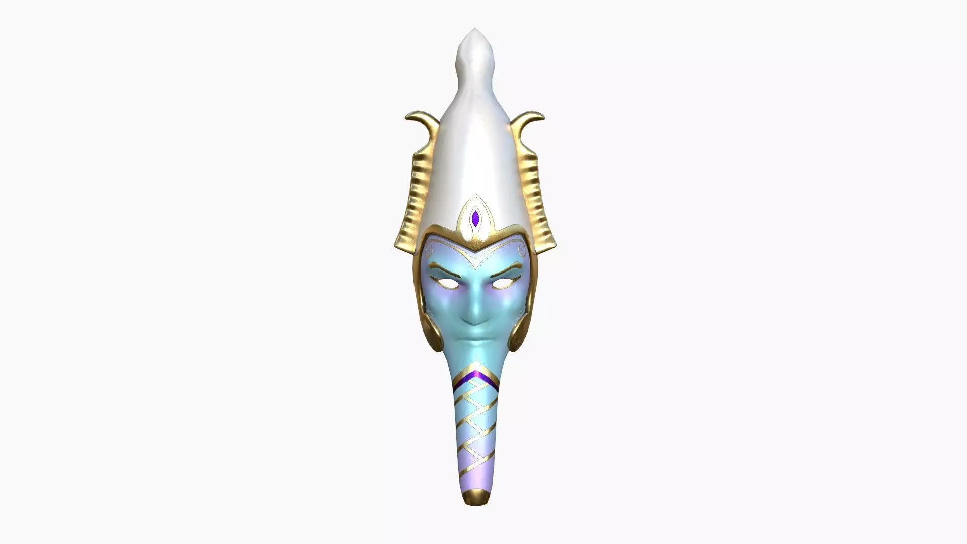 Osiris Mask A09 - Egyptian Gods Character Clothing Low-poly 3D model_0