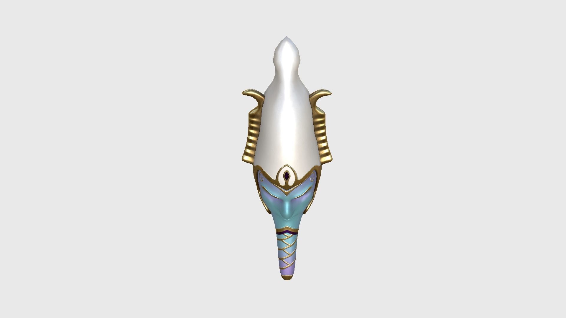 Osiris Mask A09 - Egyptian Gods Character Clothing Low-poly 3D model_4