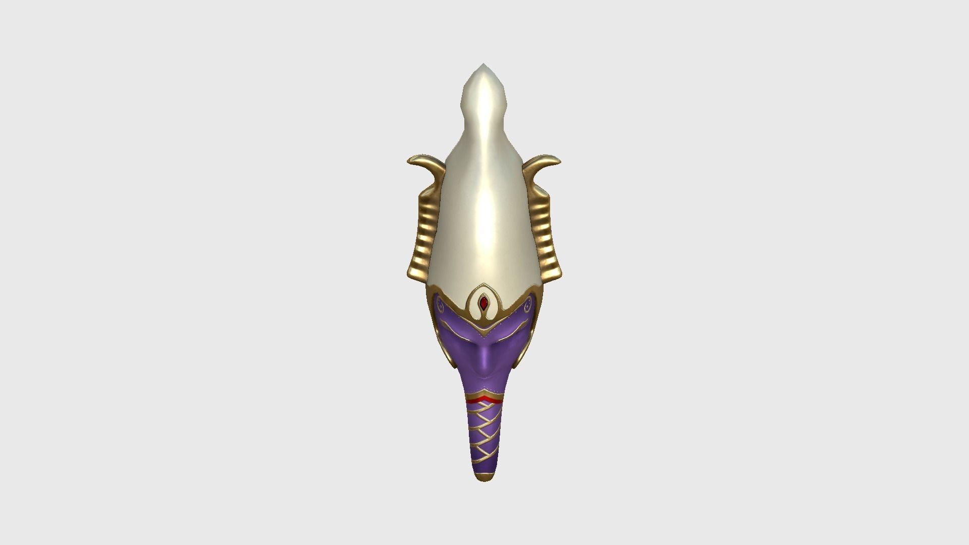 Osiris Mask A08 - Egyptian Gods Character Clothing Low-poly 3D model_4