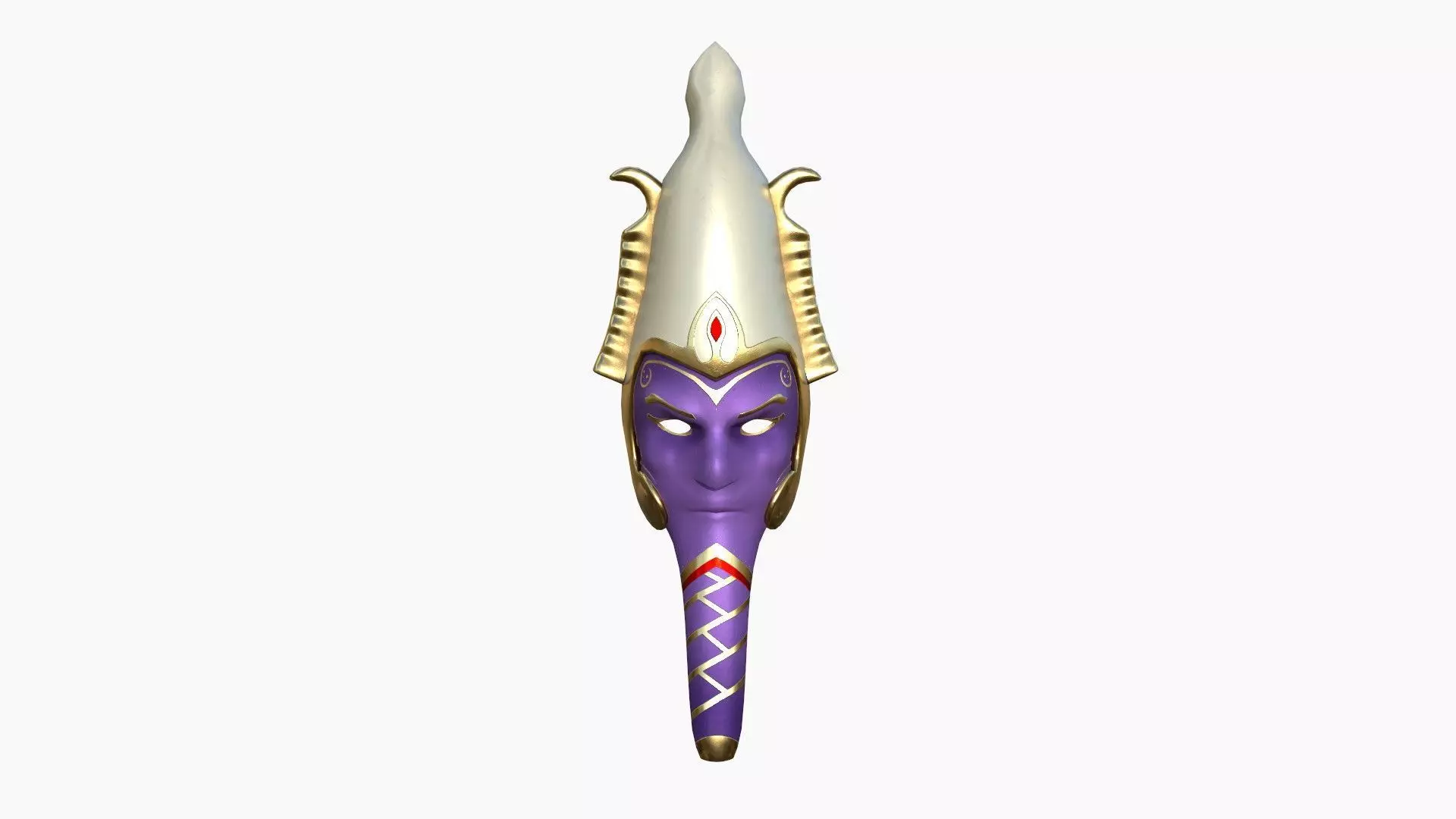 Osiris Mask A08 - Egyptian Gods Character Clothing Low-poly 3D model_0