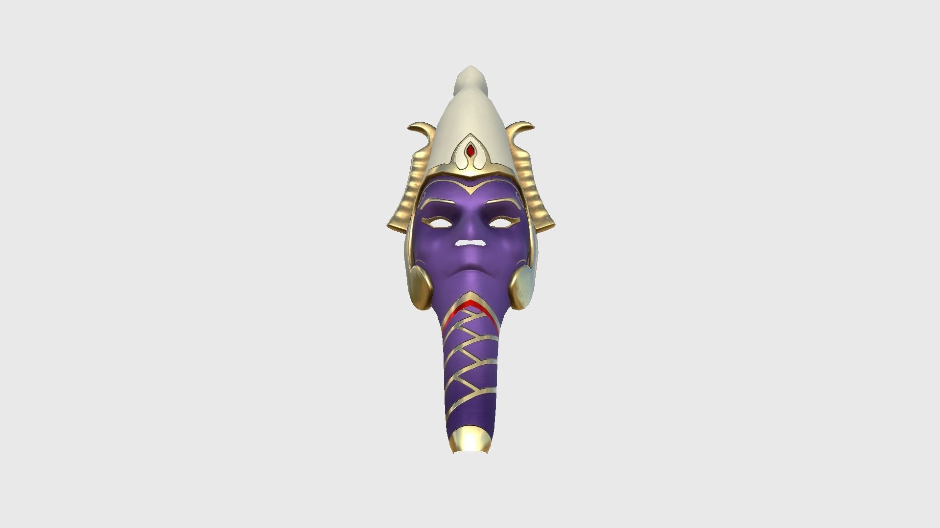 Osiris Mask A08 - Egyptian Gods Character Clothing Low-poly 3D model_3