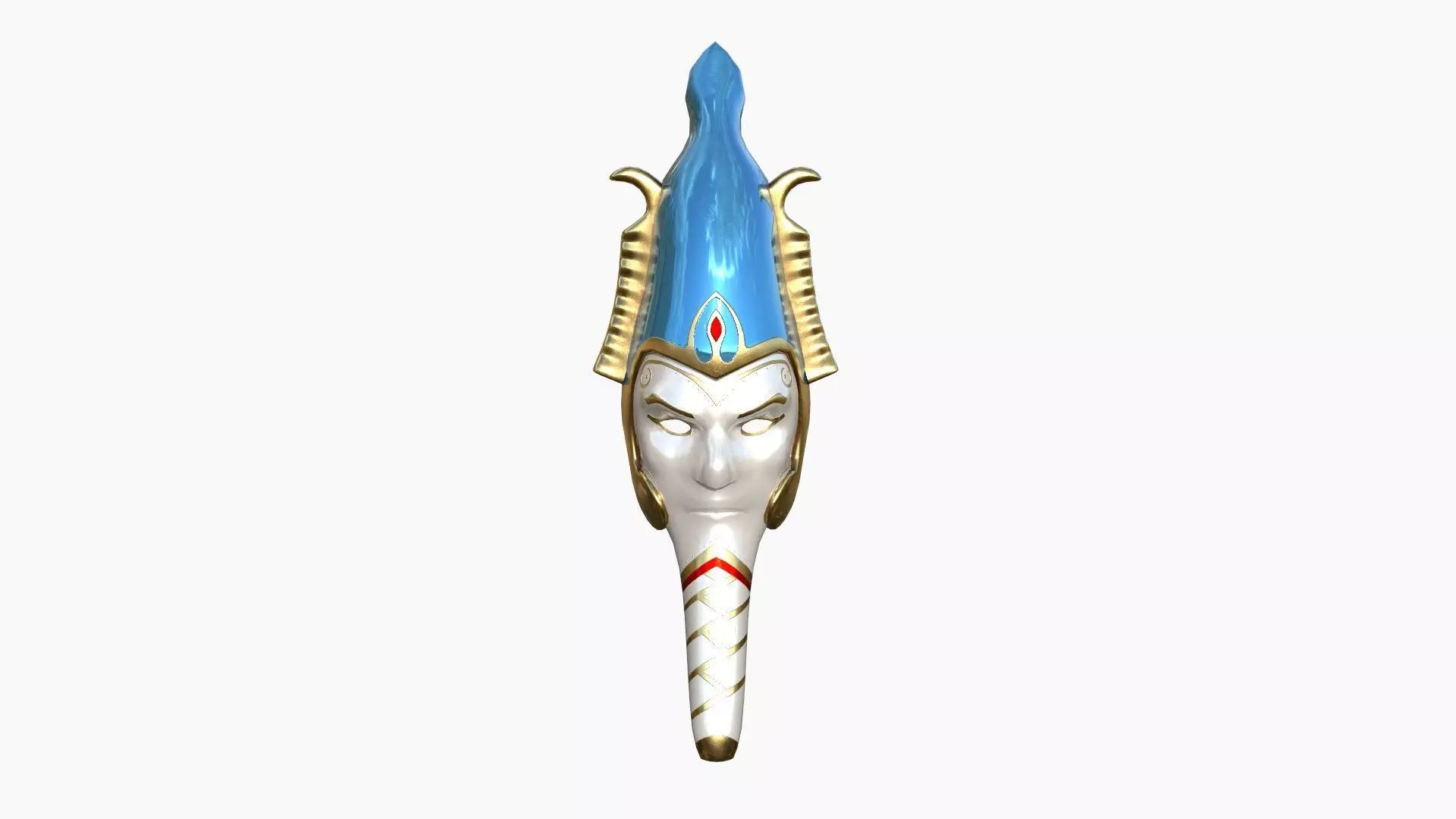 Osiris Mask A07 - Egyptian Gods Character Clothing Low-poly 3D model_0