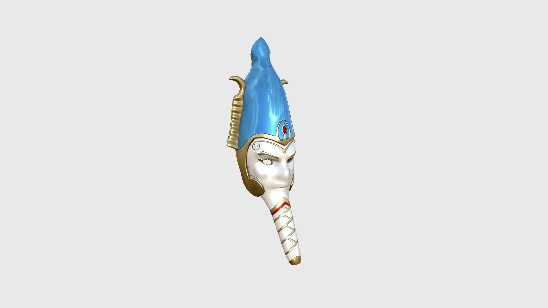 Osiris Mask A07 - Egyptian Gods Character Clothing Low-poly 3D model_1