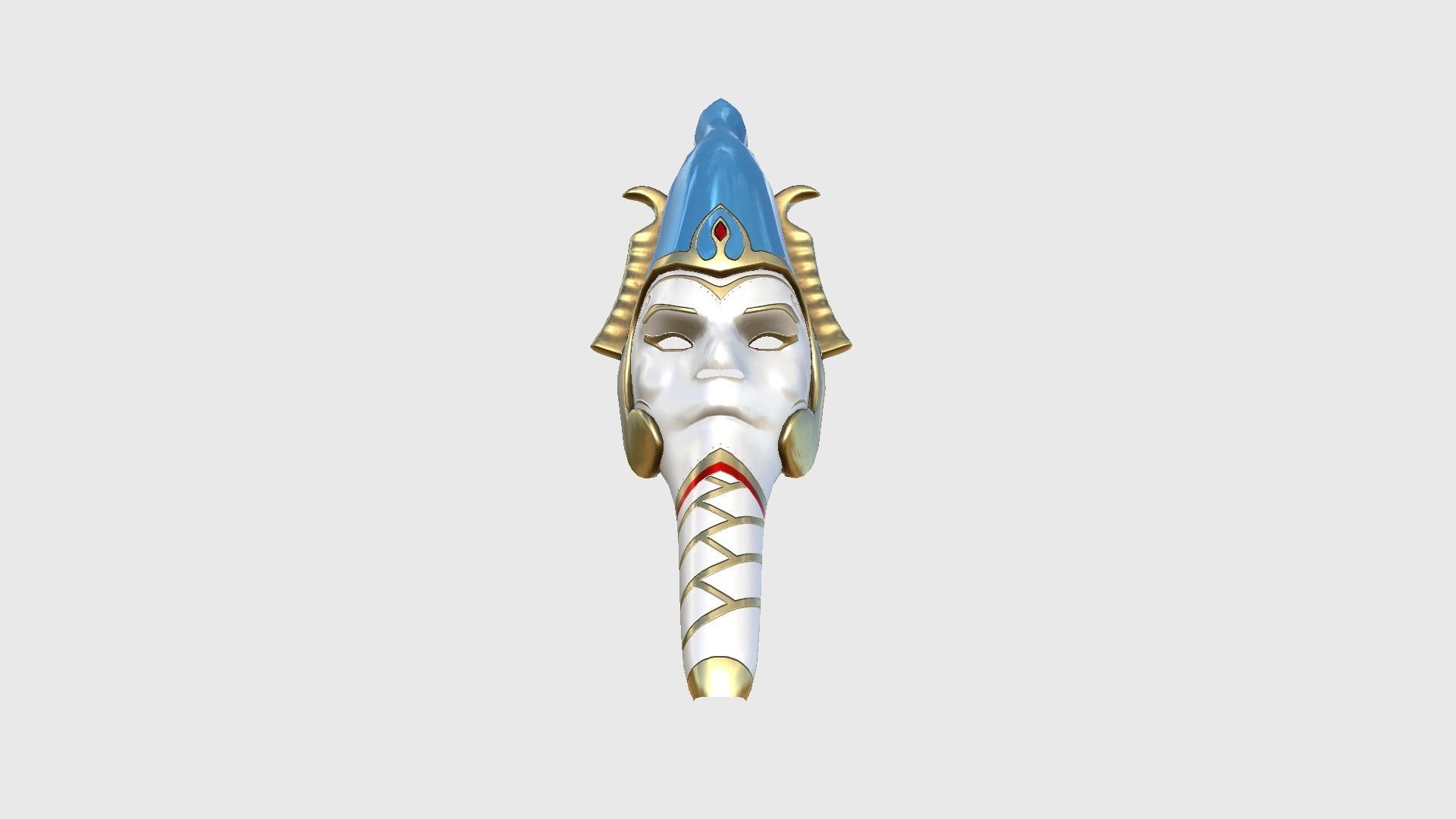 Osiris Mask A07 - Egyptian Gods Character Clothing Low-poly 3D model_3