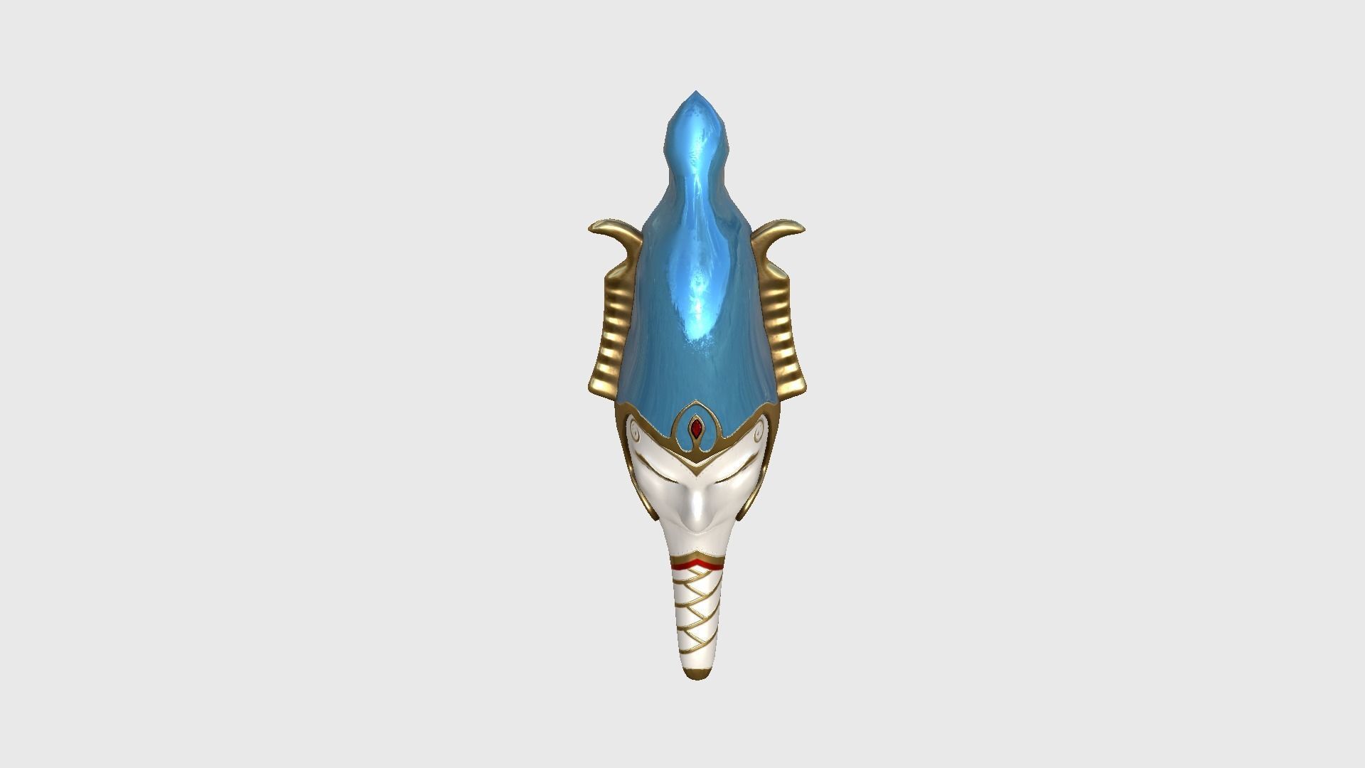 Osiris Mask A07 - Egyptian Gods Character Clothing Low-poly 3D model_4