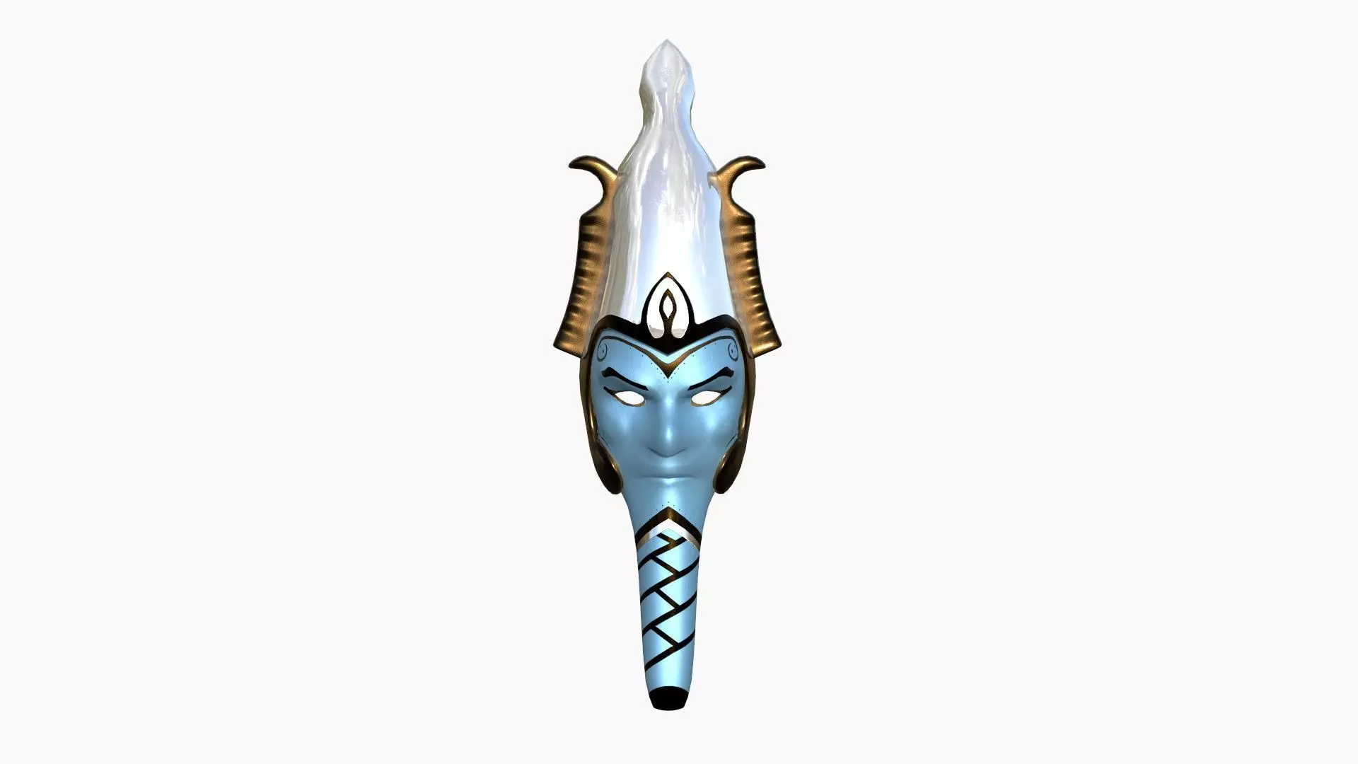 Osiris Mask A06 - Egyptian Gods Character Clothing Low-poly 3D model_0