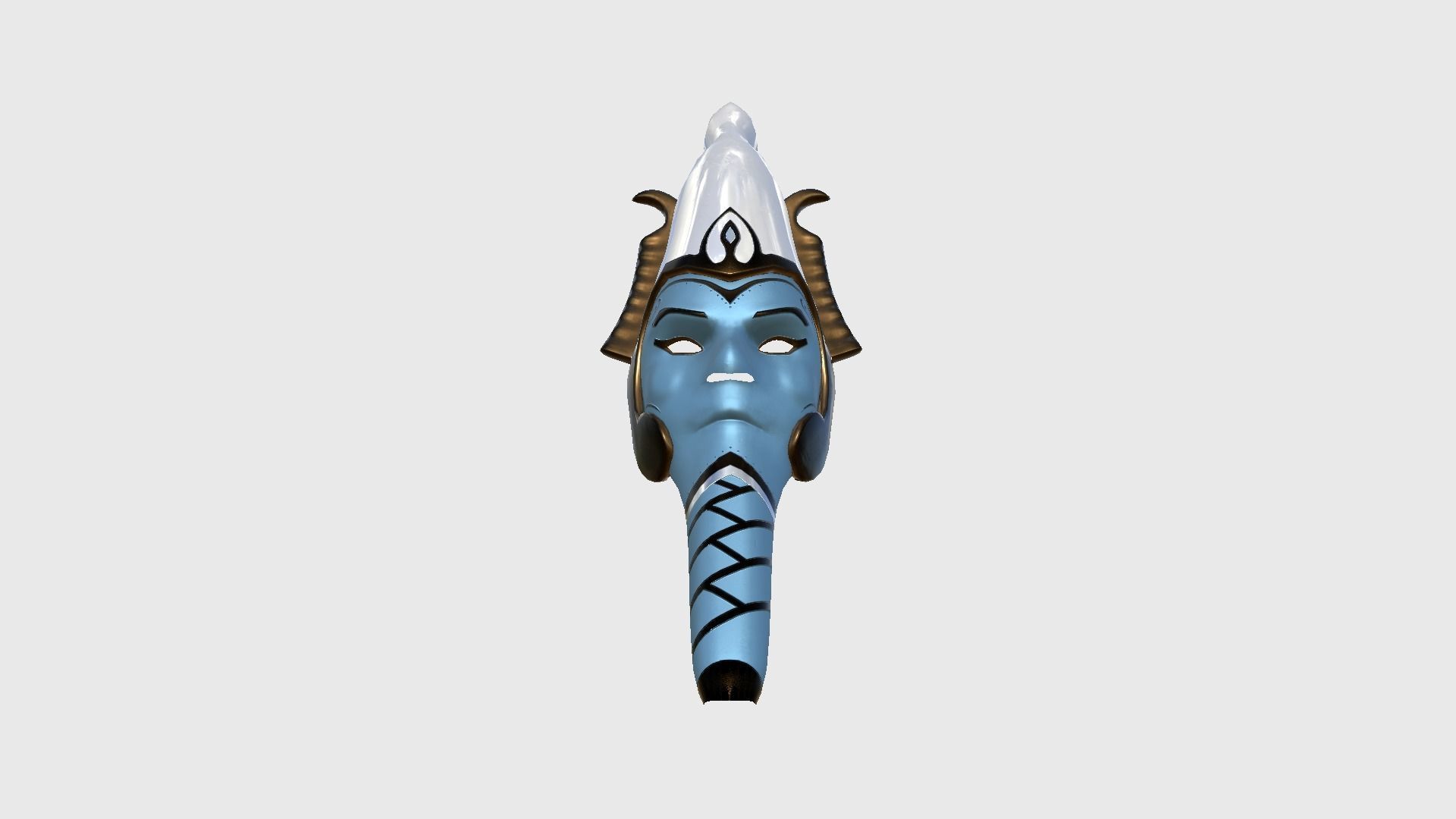 Osiris Mask A06 - Egyptian Gods Character Clothing Low-poly 3D model_3