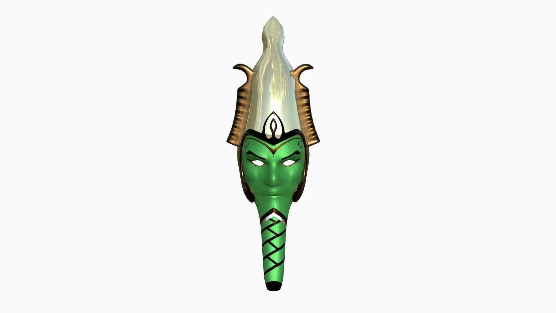 Osiris Mask A05 - Egyptian Gods Character Clothing Low-poly 3D model_0