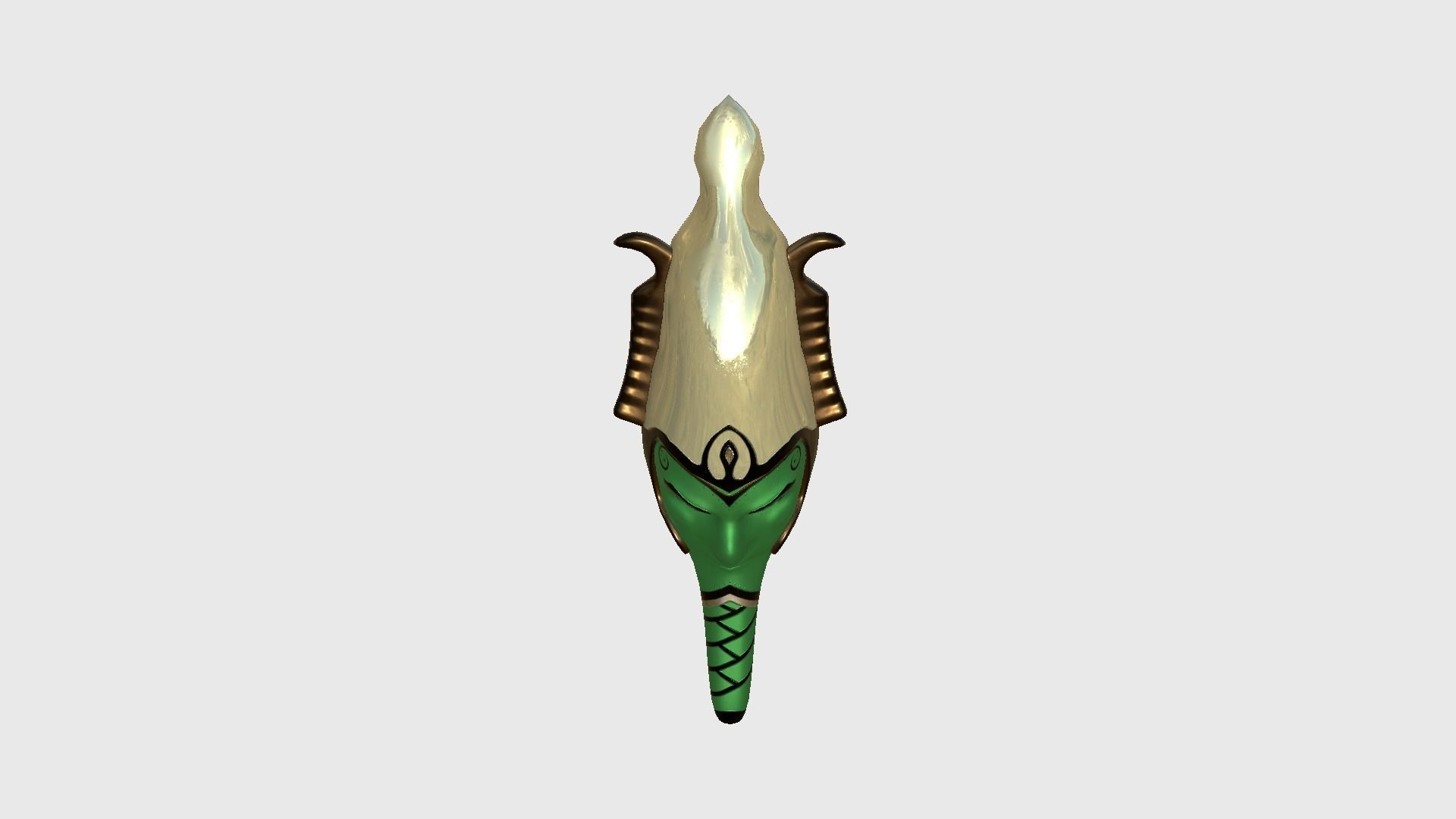 Osiris Mask A05 - Egyptian Gods Character Clothing Low-poly 3D model_4