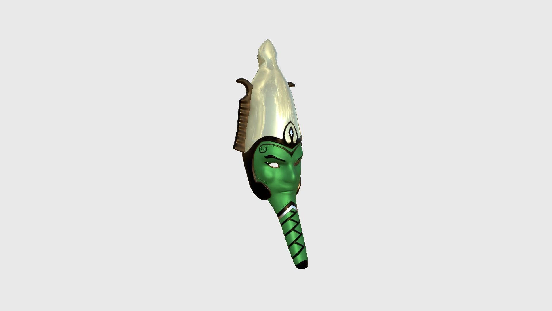 Osiris Mask A05 - Egyptian Gods Character Clothing Low-poly 3D model_1