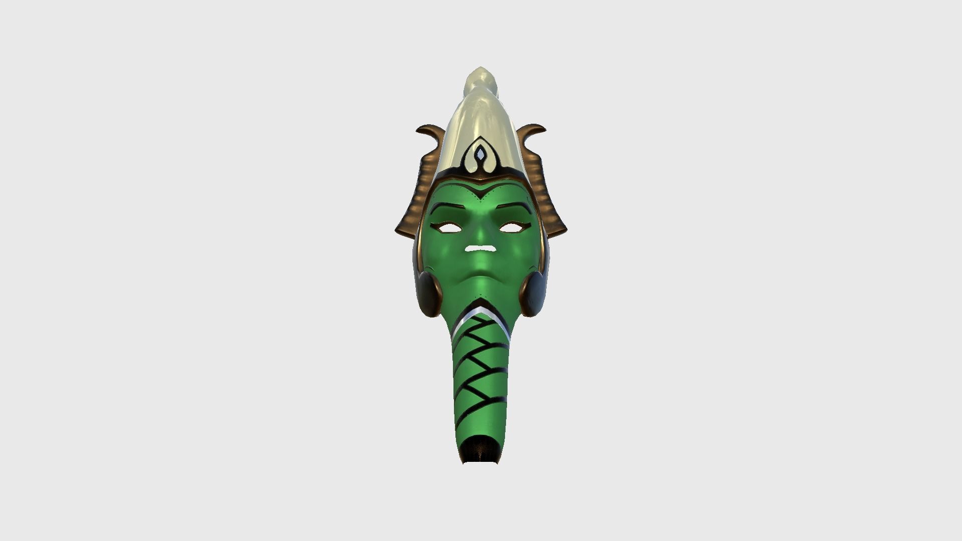 Osiris Mask A05 - Egyptian Gods Character Clothing Low-poly 3D model_3