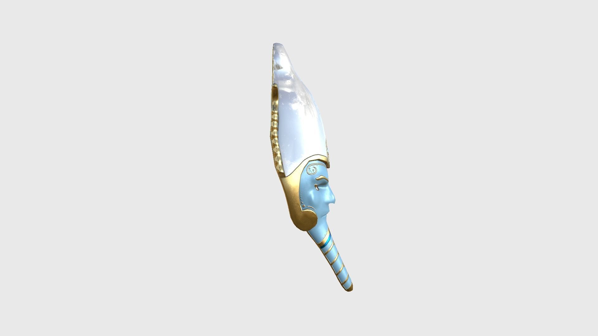 Osiris Mask A04 - Egyptian Gods Character Clothing Low-poly 3D model_2